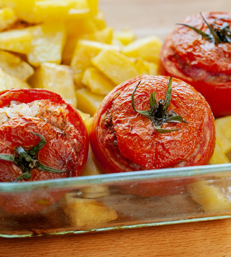 Tomatoes with rice