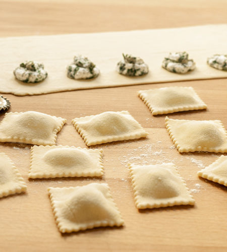 Ravioli ricotta e spinaci