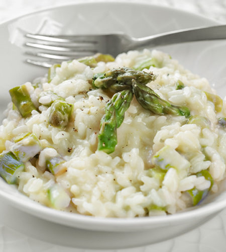 Mum’s risotto with asparagus