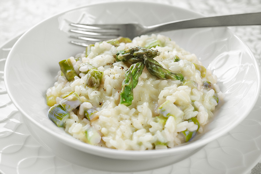 Mum’s risotto with asparagus