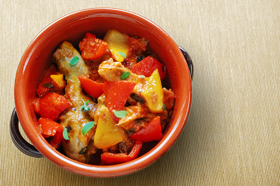 Chicken with sweet peppers