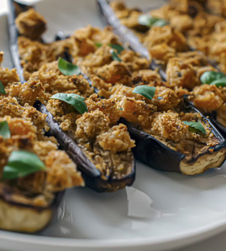 Baked aubergines (eggplant)