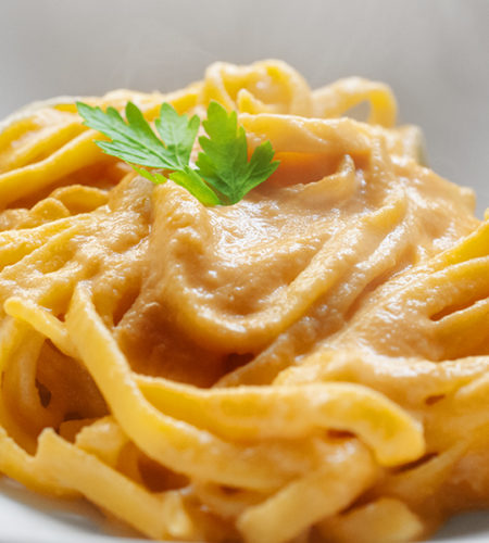 Fettuccine with Aunt Silvana’s onion sauce