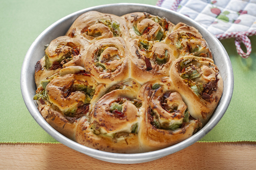 Mirta’s savory yeast dough cake with artichokes