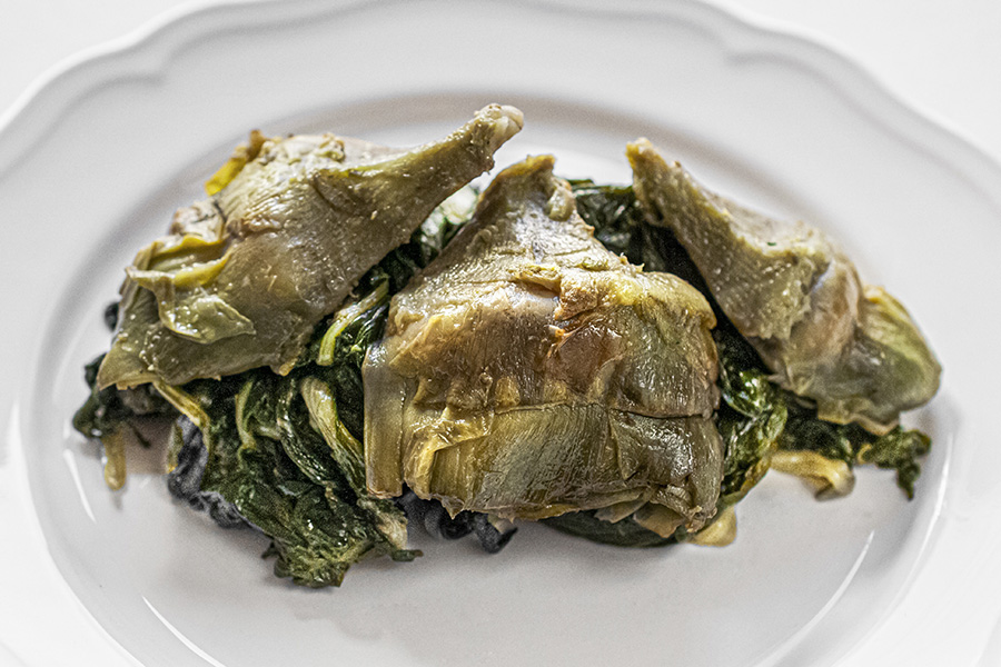 Artichokes and chard