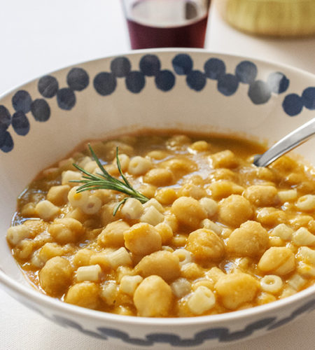 Pasta with chickpeas