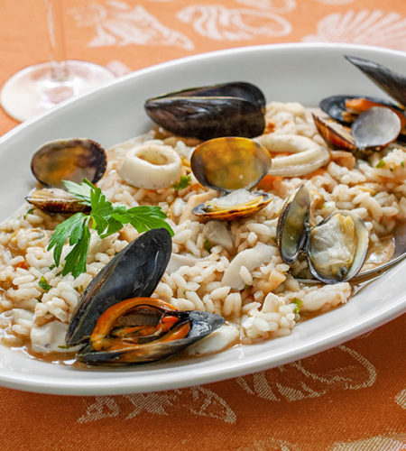Seafood risotto my way