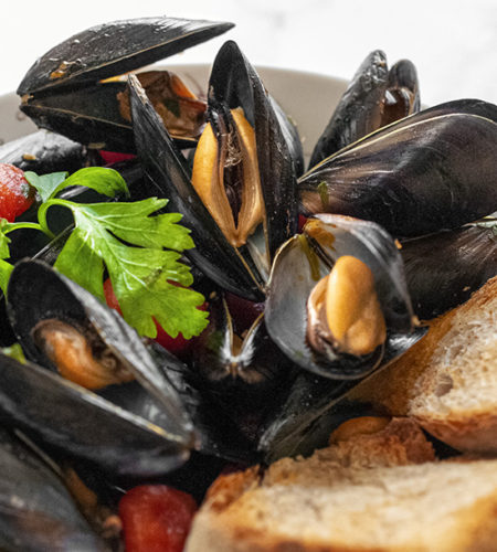 Sautéed mussels