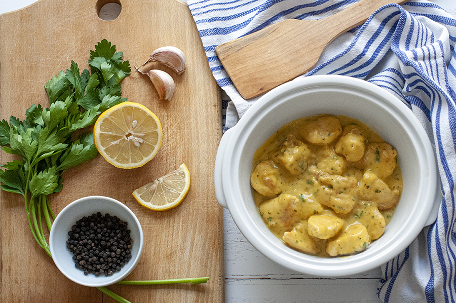 Chicken in fricassee