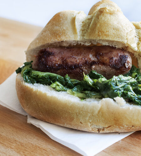 Sausage with broccoli rabe