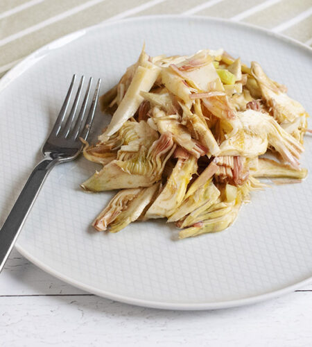 Insalata di carciofi, provolone e mandarino