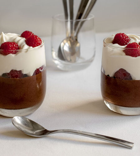 Chocolate Mousse and Raspberries