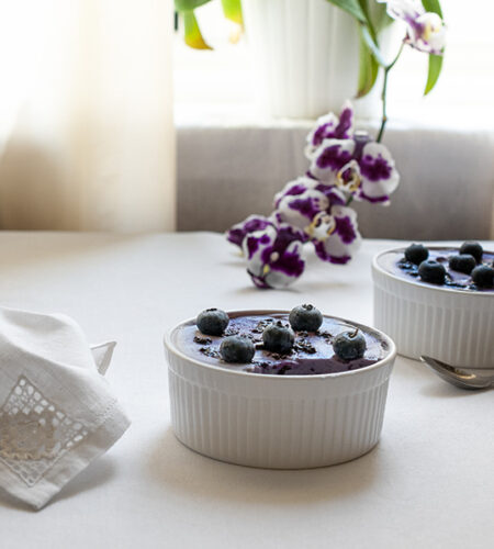 Blueberry spoon dessert