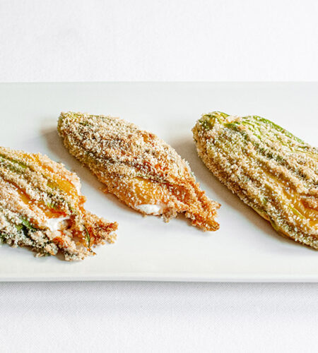 Baked zucchini flowers