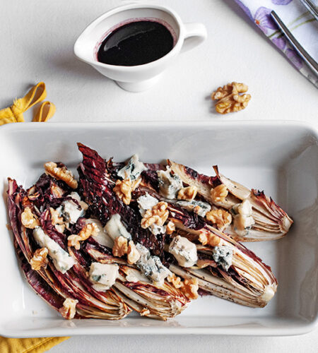 Roasted Radicchio with red wine sauce