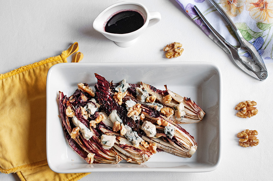 Roasted Radicchio with red wine sauce