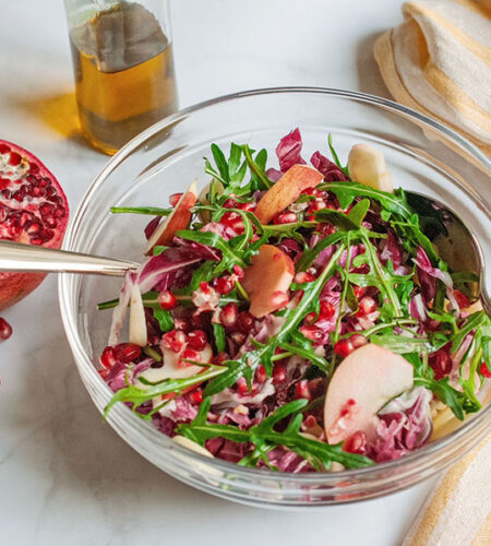 Salad with pomegranate and Annurca apple