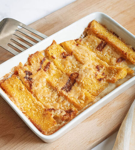 Baked polenta and cheese